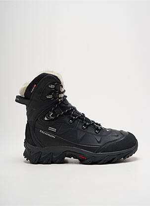 Adidași vârf rotund toc de 4 la 6 cm negru SALOMON femeie
