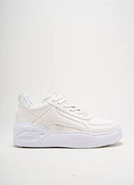 Adidași vârf rotund toc de 4 la 6 cm alb BUFFALO femme