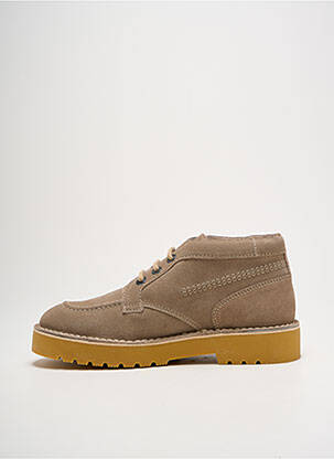 Botine/ghete nubuc toc de 4 la 6 cm bej KICKERS femeie