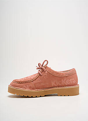 Derby-uri nubuc toc de 4 la 6 cm roz KICKERS femeie