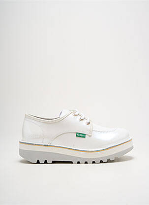 Derby-uri material neted toc de 4 la 6 cm alb KICKERS femeie