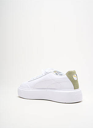 Adidași material neted toc de 4 la 6 cm alb PUMA femeie