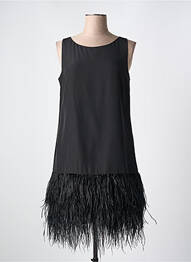 Rochie scurtă închidere cu fermoar la spate fără mâneci negru SINEQUANONE femme