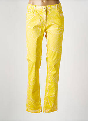 Pantalon slim buzunare galben CARLA KOPS femeie