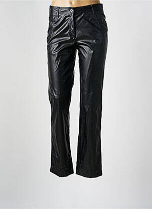 Pantalon slim închidere cu fermoar sub clapetă cu nasturi negru O.K.S femeie