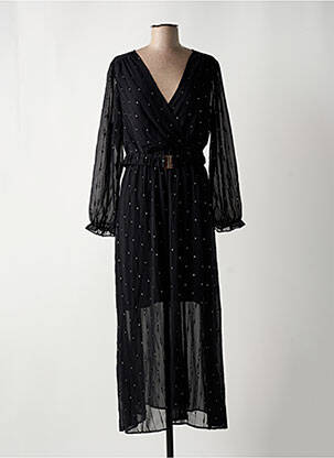 Rochie lungă mâneci lungi mâneci lungi negru BY ONE femeie
