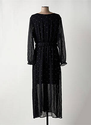 Rochie lungă mâneci lungi mâneci lungi negru BY ONE femeie