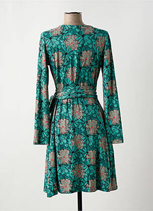 Rochie midi imprimeu floral mâneci lungi verde LA FIANCÉE femeie