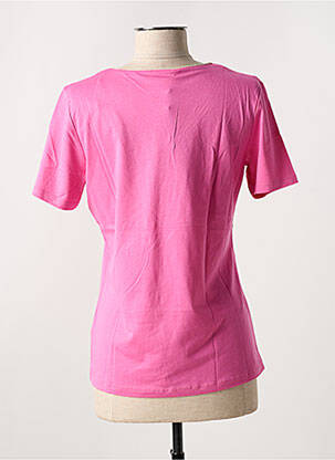 Tricou guler în v mâneci scurte roz JULIE GUERLANDE femeie