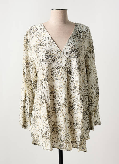 Tunică mâneci lungi bej CHRISTY femeie