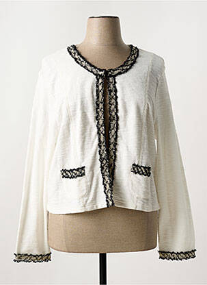 Vestă cu mâneci lungi alb SIGNE NATURE femeie