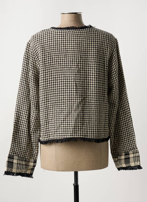 Jachete casual guler rotund negru ORIENTIQUE NATURALLY femme