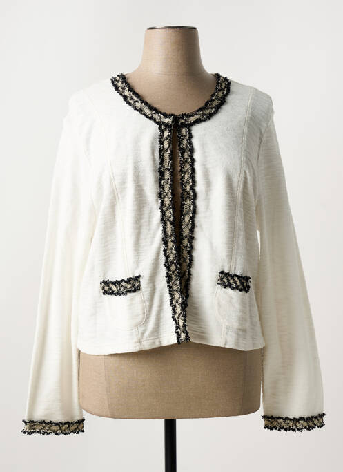 Vestă cu mâneci lungi alb SIGNE NATURE femeie