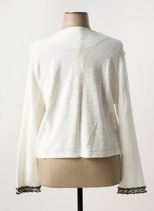 Vestă cu mâneci lungi alb SIGNE NATURE femeie