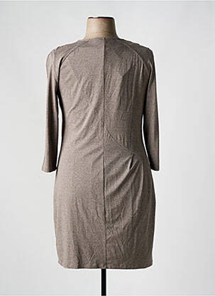 Rochie midi mâneci lungi mâneci lungi maro DIVAS femeie