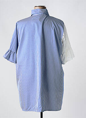 Tunică mâneci lungi guler de bluză albastru NEW COLLECTION femeie