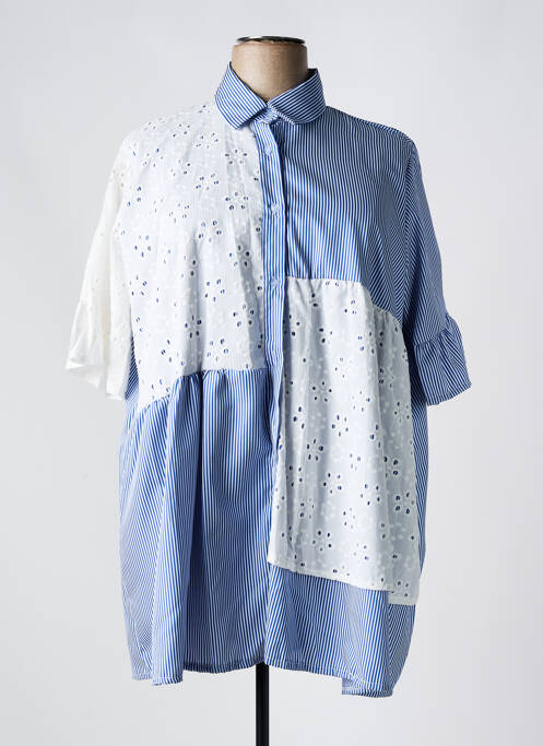 Tunică mâneci lungi albastru NEW COLLECTION femeie