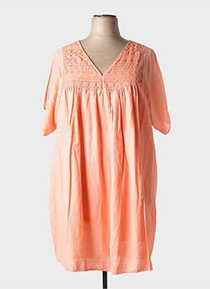 Rochie scurtă portocaliu MADE IN ITALY femeie