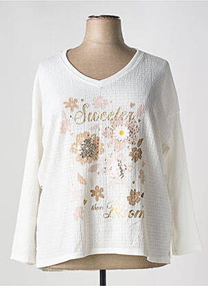 Top alb MINA ROSA femeie