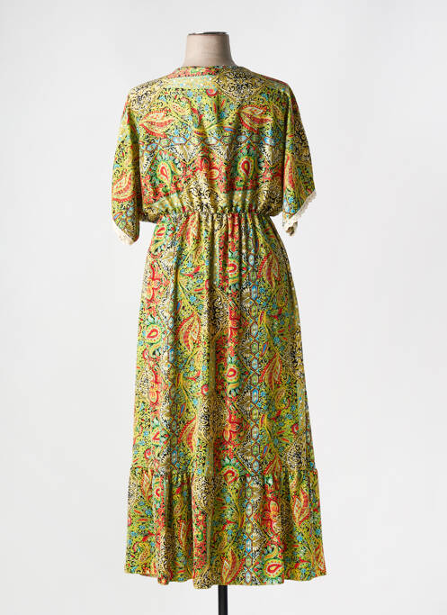 Rochie lungă galben MADE IN ITALY femeie