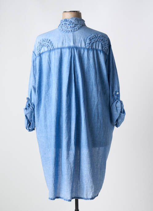 Tunică mâneci lungi albastru MINA ROSA femeie