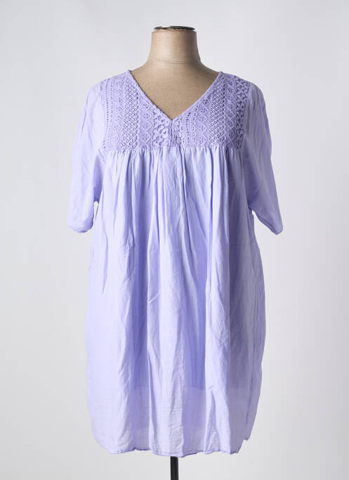 Rochie scurtă violet MADE IN ITALY femeie