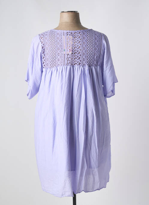 Rochie scurtă violet MADE IN ITALY femeie