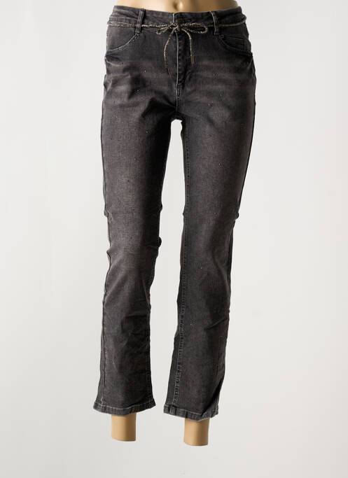 Pantalon 7/8 elasticitate mărime normală negru SUZA femme