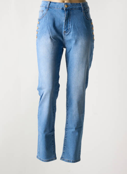 Blugi cu croială slim albastru B.S JEANS femeie