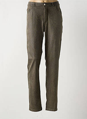 Pantalon slim verde SIGNE NATURE femeie