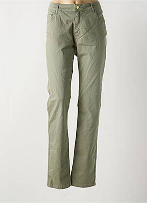 Blugi cu croială slim verde SIGNE NATURE femeie