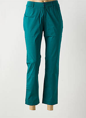Pantalon 7/8 talie cu cleme mărime normală verde LA FIANCÉE femeie