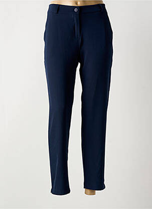 Pantalon 7/8 talie cu cleme mărime normală albastru SIGNE NATURE femeie