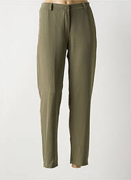 Pantalon 7/8 talie cu cleme mărime normală verde SIGNE NATURE femeie