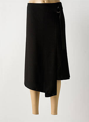 Fustă midi negru MAT. femeie