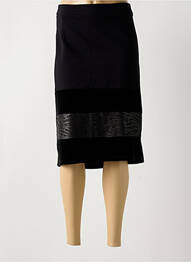 Fustă midi talie cu cleme negru MAT. femme