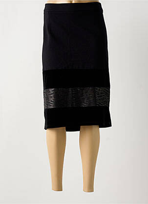 Fustă midi negru MAT. femeie