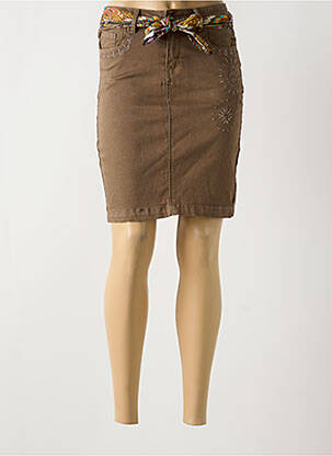 Fustă scurtă maro ZAC & ZOE femeie