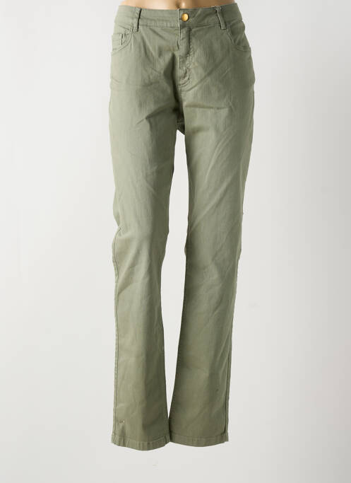 Blugi cu croială slim verde SIGNE NATURE femeie