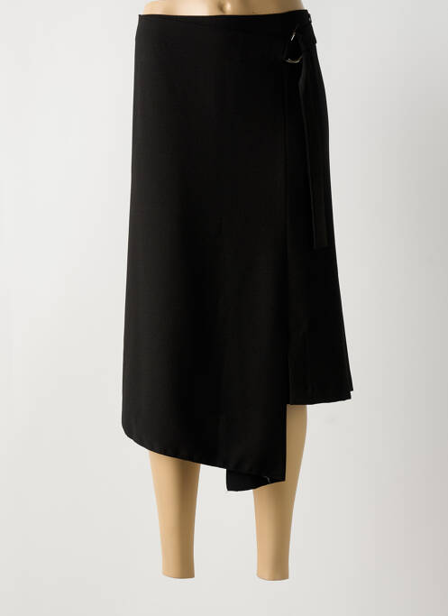 Fustă midi negru MAT. femeie