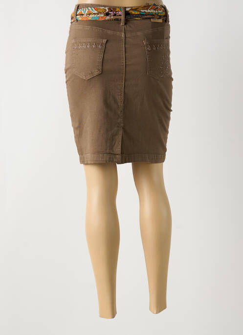 Fustă scurtă maro ZAC & ZOE femeie