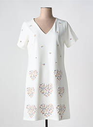 Rochie midi țesătură crep mâneci scurte alb LOLITAS & LOLOS femme