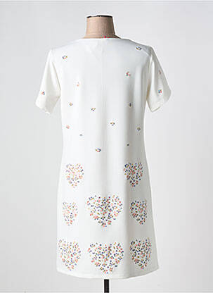 Rochie midi țesătură crep mâneci scurte alb LOLITAS & LOLOS femeie