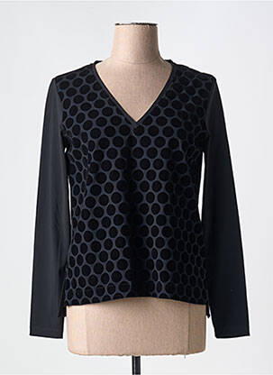 Top elasticitate mâneci lungi negru INDIES femeie