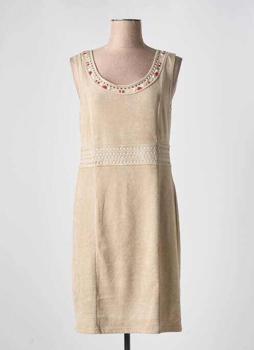 Rochie midi bej FUEGO WOMAN femeie