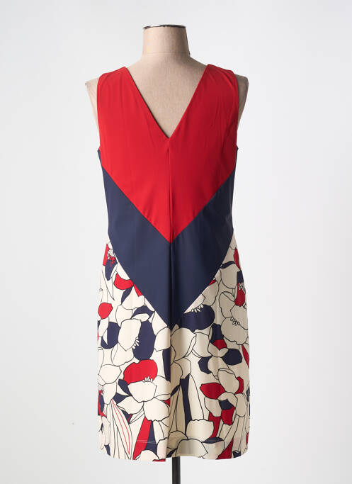 Rochie midi imprimeu floral fără mâneci roșu INDIES femme