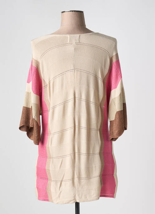 Pulover tunică bej LEO & UGO femeie