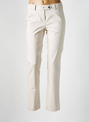 Pantalon slim bej NATHALIE CHAIZE femeie