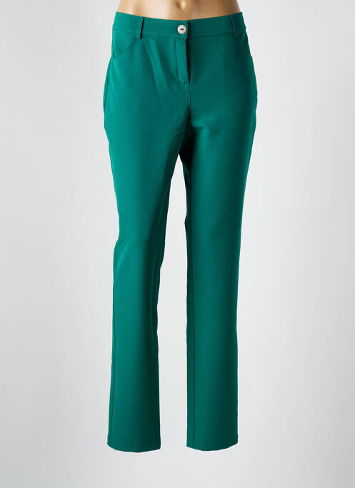 Pantalon slim verde NATHALIE CHAIZE femeie