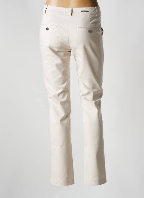 Pantalon slim bej NATHALIE CHAIZE femeie